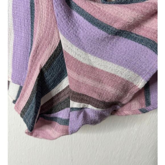 Torrid Plus 5X Gauze Pull On 3.5" Sleep Short in Vita Stripe Cloud Dancer - Picture 4 of 7